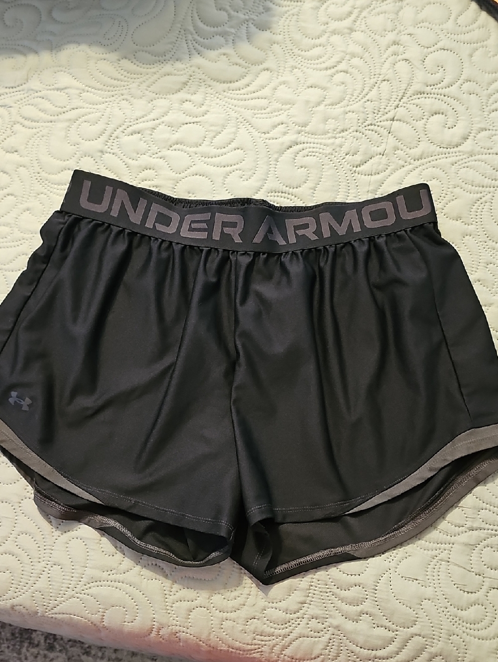 Under Armour Black Women’s Plus Athletic Training Shorts with Branded Waistband